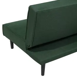 Beliani Retro Sofa Bed VISBY Dark Green