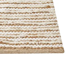 Cotton Area Rug 300 x 400 cm Beige and White BARKHAN