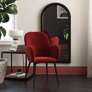 Fitz Dining Chair in Velvet Burgundy