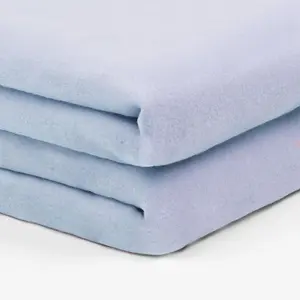 Wholesale 10 x Plain Fleece Blanket Sofa Throw Joblot, Blue - 120 x 150cm