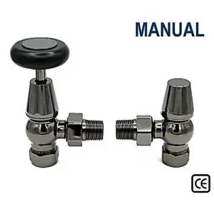 Traditional Manual Radiator Valve - Black Nickel