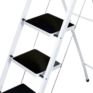 Oypla Foldable 4 Step Ladder Stepladder Non Slip Tread Safety Steel Step