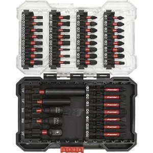 44-Piece Impact Grade Power Tool Bit Set with S2 Steel Bits and Durable Storage Case