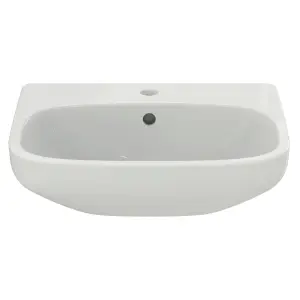 Ideal Standard i.life A Gloss White Rectangular Semi-recessed Basin (W)50cm