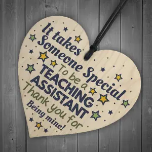 Red Ocean Special Teaching Assistant Teacher Gifts Thank You Gifts Wooden Heart Plaque Leaving School Nursery Gifts