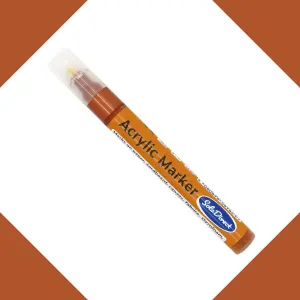 Acrylic Paint Marker Pen Permanent for Stone Leather Fabric Plastic (Metallic Orange)