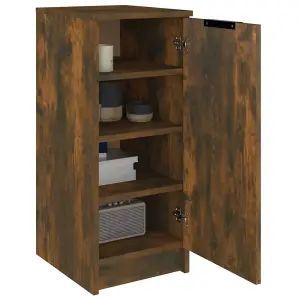 Berkfield Shoe Cabinet Smoked Oak 30x35x70 cm Engineered Wood