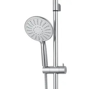 GoodHome Imelda Chrome effect 5-spray pattern Shower riser rail kit