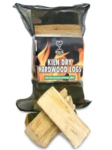 Big K Products British Kiln Dried Hardwood Logs, Low Moisture, FSC Certified LG01KD-BQ-5PK, 5 x 8kg Net Bags