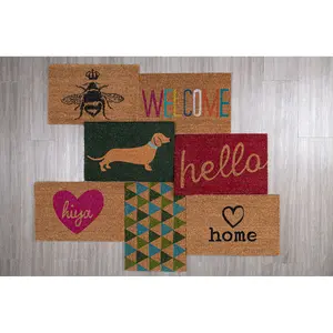 Interiors by Premier Welcome Multicolour Coir Doormat