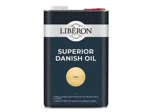 Liberon Superior Danish Oil 5 Litre - Premium Wood Finish Oil for Interior and Exterior Use