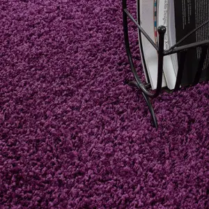 Purple Shaggy Area Rugs Elegant and Fade-Resistant Purple Carpet Runner - 120x170 cm