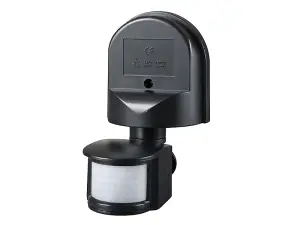 Meridian Lighting Wall Mounted PIR Motion Detector Black