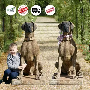 Pair of Life-size Great Dane Statue