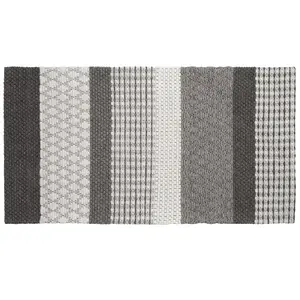 Wool Area Rug 80 x 150 cm Grey AKKAYA