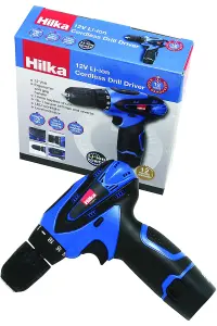 Hilka PTCDD12 12 V Blue & Black Li-Ion Cordless Drill Driver