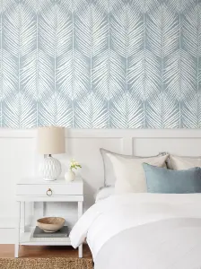 Palm Silhouette Coastal Prepasted Wallpaper