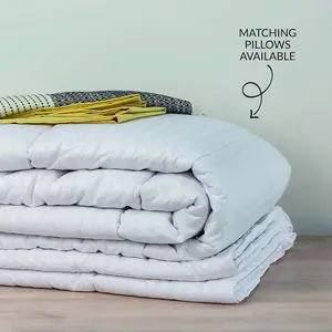 Snuggledown Duck Feather & Down Double Duvet 10.5 Tog All Year Premium Quilt Summer & Winter Soft Cotton Cover Machine Washable