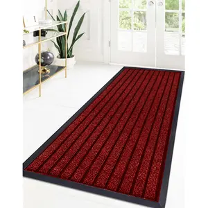 Non-Slip Indoor Outdoor Door Mat Red / Rectangle 120 x 150 cm