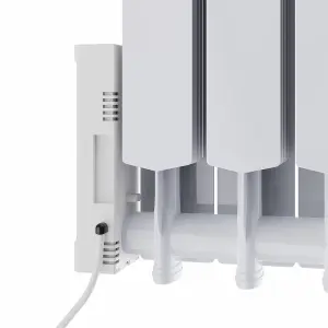 Electric Oil Filled Radiator WiFi Timer Portable Wall Mounted Thermostat Heater White 2000W