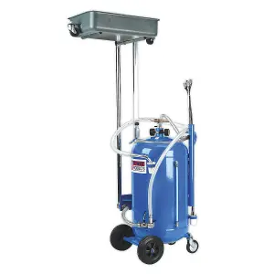 Sealey Mobile Oil Drainer with Probes 80L Cantilever Air Discharge AK462DX