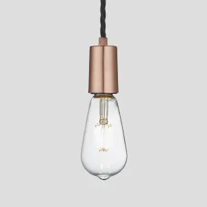 Industville Sleek Edison Pendant, 1 Wire, Copper