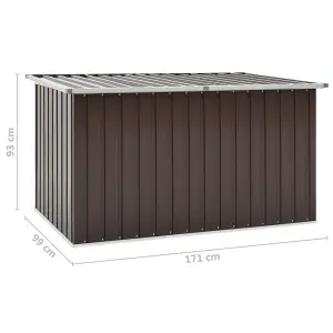 vidaXL Garden Storage Box Brown 171x99x93 cm