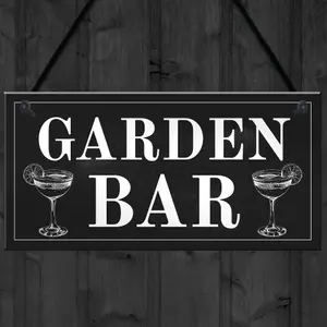 Shabby Chic Garden Bar Sign Hanging Wall Sign For Bar Summerhouse Gift