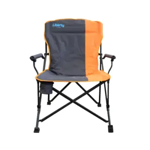 Liberty Leisure Heavy Duty 110kg Outdoor Folding Camping Chair Orange