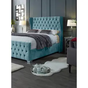 Colleen Plush Velvet Duck Egg Bed Frame