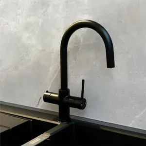 Liquida HT43MB 4 in 1 Matt Black Instant Boiling Water Kitchen Tap