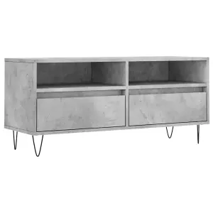 Berkfield TV Cabinet Concrete Grey 100x34.5x44.5 cm Engineered Wood