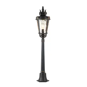 Elstead Baltimore 1 Light Medium Outdoor Post Lantern Weathered Bronze IP44, E27