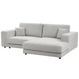 Corner Sofa LOFOTEN Light Grey Fabric Left Hand