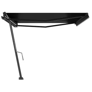 Berkfield Freestanding Manual Retractable Awning 450x300 cm Anthracite