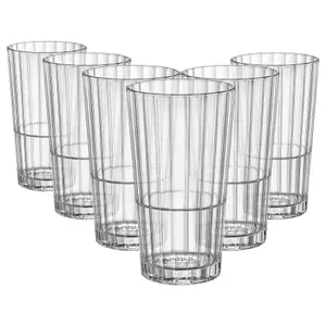 Bormioli Rocco - Oxford Bar Stacking Highball Glasses - 395ml - Clear - Pack of 6