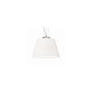 Luminosa Cocktail 1 Light Large Dome Ceiling Pendant White, E27