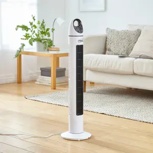 Neo 33 inch Aroma Free Standing 3 Speed Fan - White