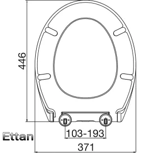 Euroshowers Ettan Heavy Duty Steel Barrel Toilet Seat