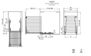 Soft close laundry basket - 400mm, chrome - sliding system HETTICH