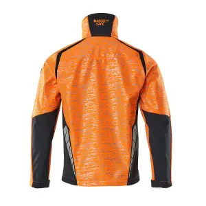 Mascot Accelerate Safe Softshell Jacket with Reflectors (Hi-Vis Orange/Dark Navy)  (X Large)