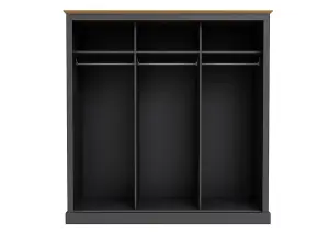 Devon 3 Door Sliding Wardrobe Charcoal