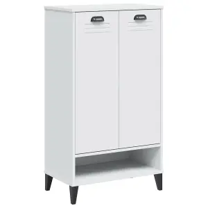 Berkfield Shoe Cabinet VIKEN White Engineered Wood