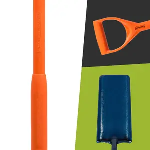 Pegdev - PDL - Carters Shocksafe Insulated Cable Laying Shovel, Spade 28" - 1 Way Design for Digging Narrow Trenches, BS8020:2002.