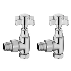 Pair of Chrome Crosshead Radiator Valves