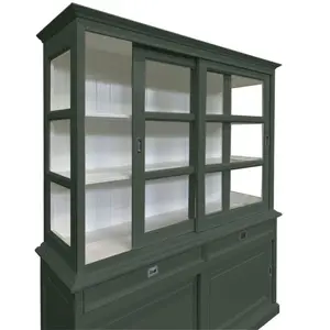 Stiles Display Cabinet Cement Grey