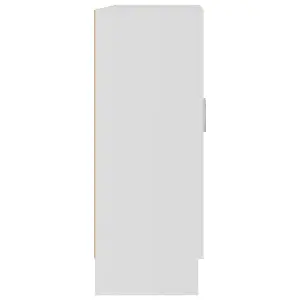 Berkfield Book Cabinet White 82.5x30.5x80 cm Engineered Wood