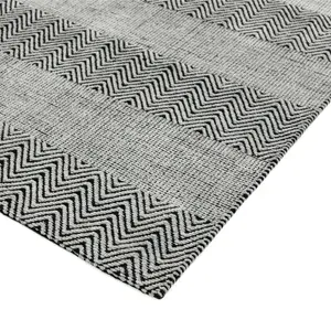 Grey Modern Geometric Graphics Handmade Easy to Clean Rug for Living Room and Bedroom-120cm X 170cm