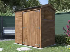 Dunster House Garden Shed 1.8 m x 1.2m Wooden Outdoor Storage Window Overlord Apex Roof