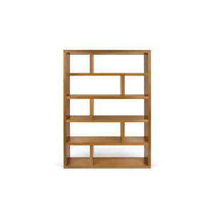 Jago 173cm H x 120cm W Geometric Bookcase Mukali